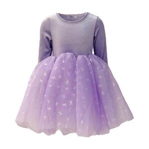 Lola and the boys lavender bow dress